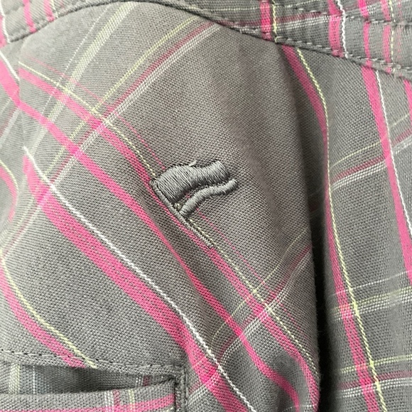 Golf America Skort Plaid Argyle Gray Pink Lime Green Sporty Cotton Stretch Sz 16 - Picture 13 of 14